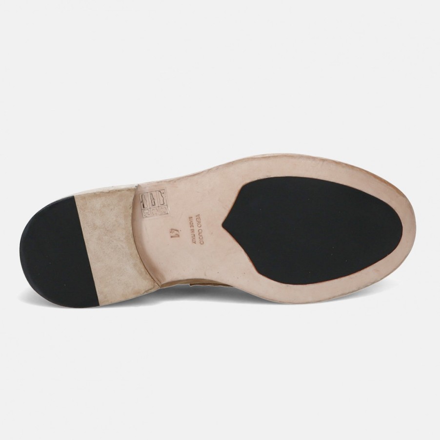 Manner SANGIORGIO Slipper | Vicolo 8 Von Dolani Herren-Mokassin Aus Sandfarbenem Wildleder