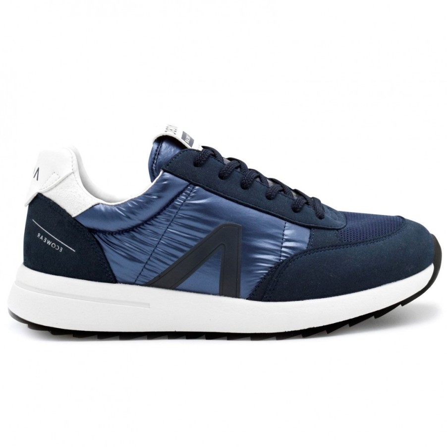 Manner SANGIORGIO Turnschuhe | Acbc Ecowear Blaue Herrenschuhe Aus Recycelten Materialien