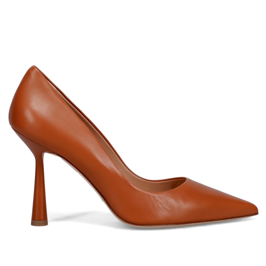 Frauen SANGIORGIO Pumps | Chantal-Pumps Mit Hohem Absatz Aus Hellbraunem Leder