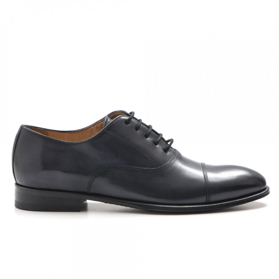 Manner SANGIORGIO Schnuren | Brecos Herren-Oxford-Schuhe Aus Weichem Blauem Leder