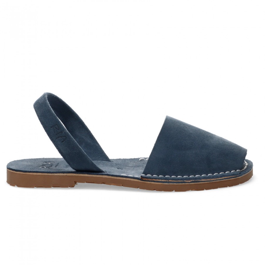 Frauen SANGIORGIO Sandalen | Ria Menorca Ibiza Jeans Damensandale Aus Wildleder