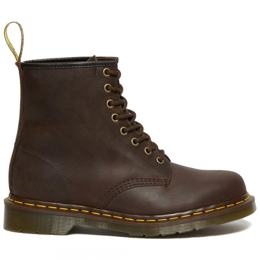 Manner SANGIORGIO Hallo Top | Dr. Martens 1460 Crazy Horse Braune Lederstiefel