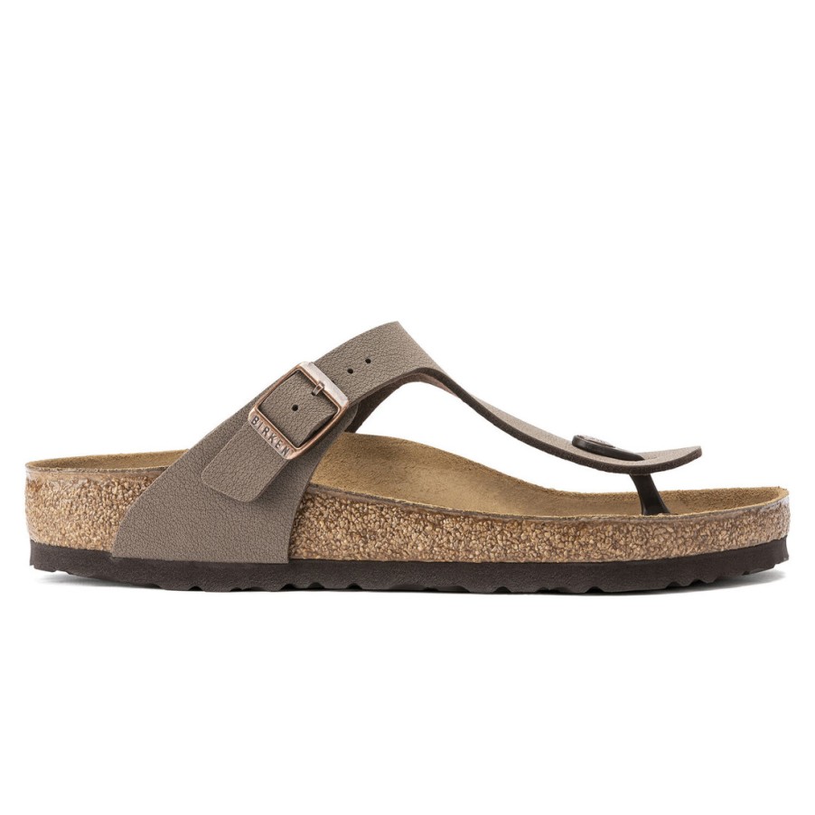 Frauen SANGIORGIO Sandalen | Birkenstock Gizeh Birko Flor Mokka Damen Flip Flop