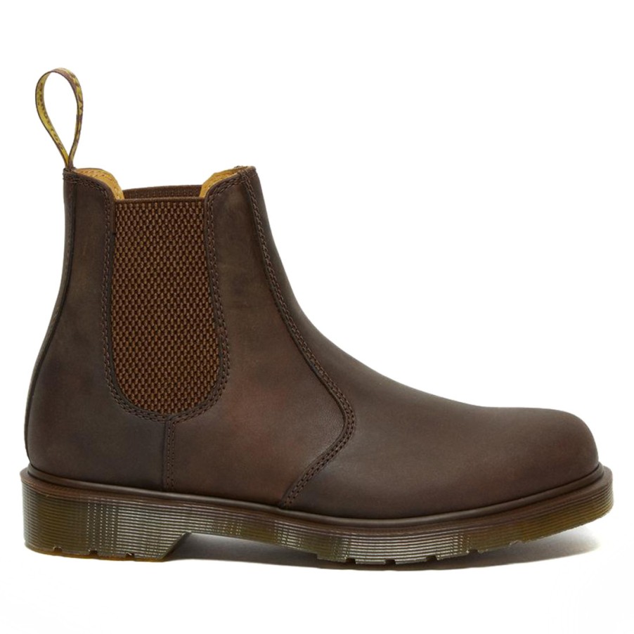 Manner SANGIORGIO Stiefeletten | Dr. Martens 2976 Chelsea Aus Dunkelbraunem Crazy Horse-Leder