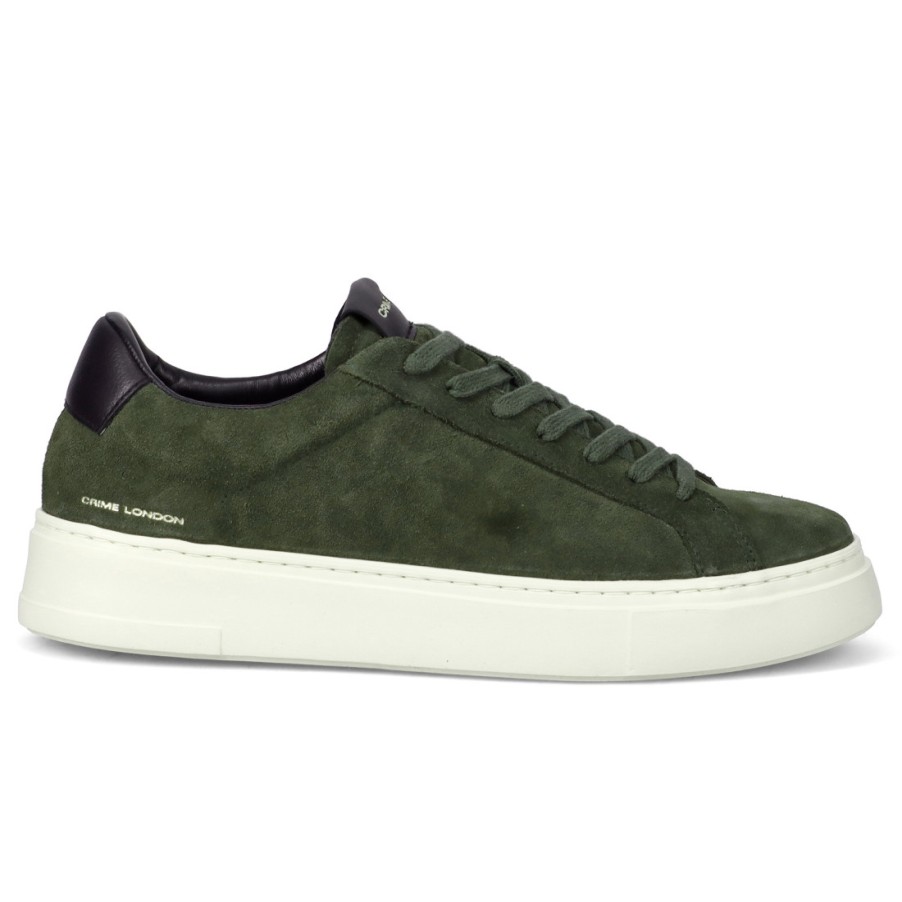 Manner SANGIORGIO Turnschuhe | Crime London Extralight Herren-Sneaker In Militargrun