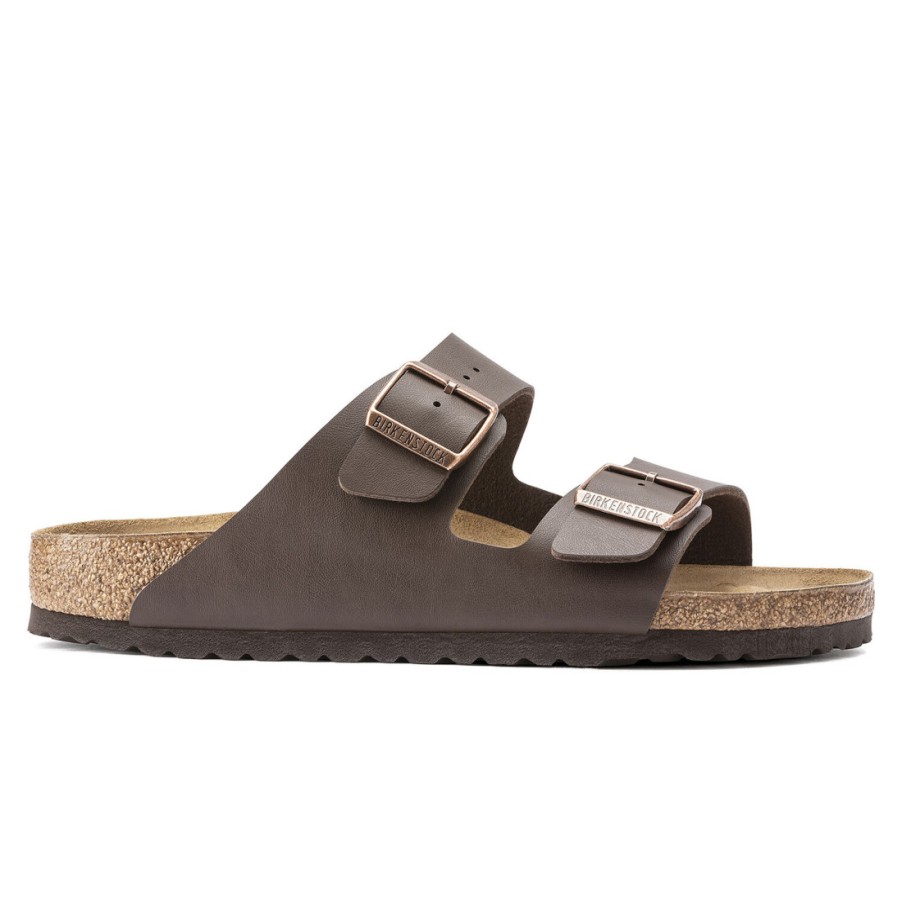 Manner SANGIORGIO Sandalen | Birkenstock Arizona Dunkelbrauner Birko-Flor Slipper