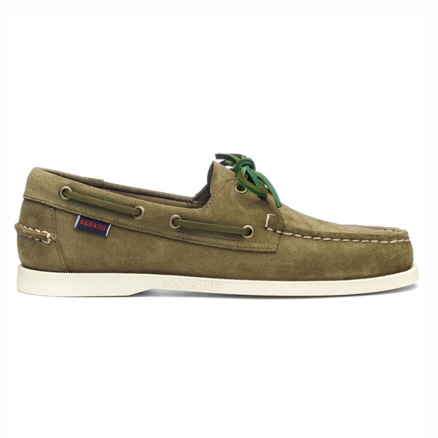 Manner SANGIORGIO Slipper | Sebago Portland Flesh Out Loafer Aus Grunem Wildleder