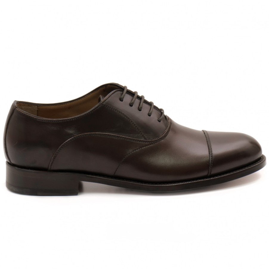 Manner SANGIORGIO Schnuren | Calpierre Herren-Oxford-Schuh Aus Ebenholzleder