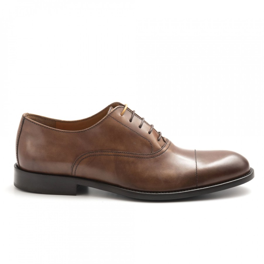 Manner SANGIORGIO Schnuren | Braune Marco Ferretti Oxford-Schuhe Aus Leder