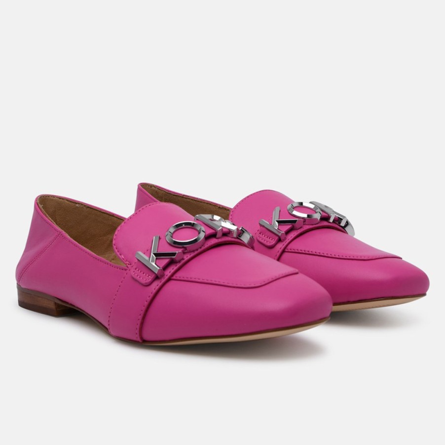 Frauen SANGIORGIO Slipper | Michael Kors Madelyn Mokassin Aus Fuchsiafarbenem Leder