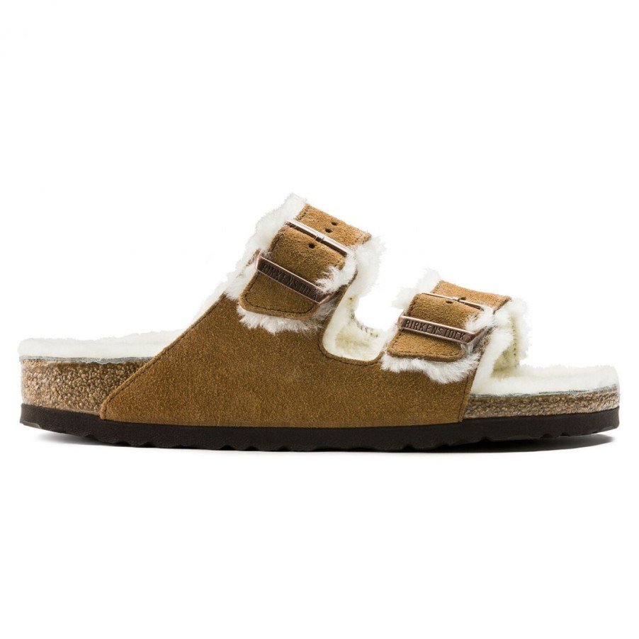 Frauen SANGIORGIO Sandalen | Damen-Sandalen „Arizona" Aus Shearling-Nerz Schmale Passform