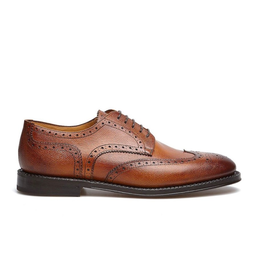 Manner SANGIORGIO Schnuren | Fabi Must Eve Richard Hellbraune Derby-Schuhe Fur Herren