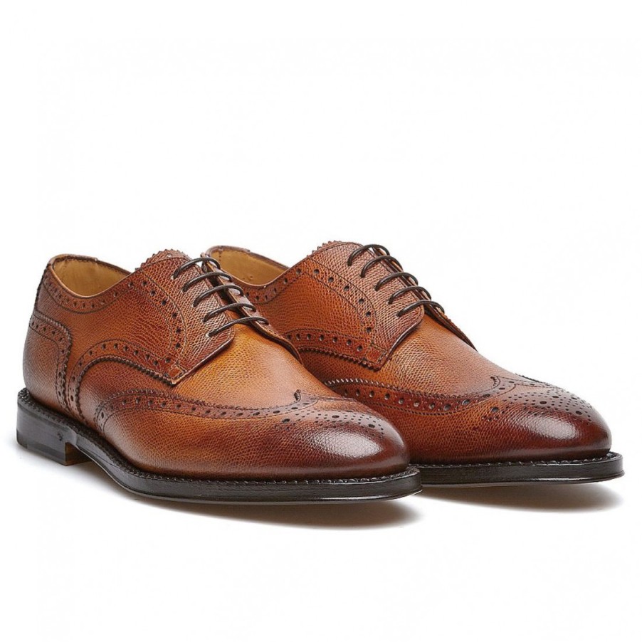 Manner SANGIORGIO Schnuren | Fabi Must Eve Richard Hellbraune Derby-Schuhe Fur Herren