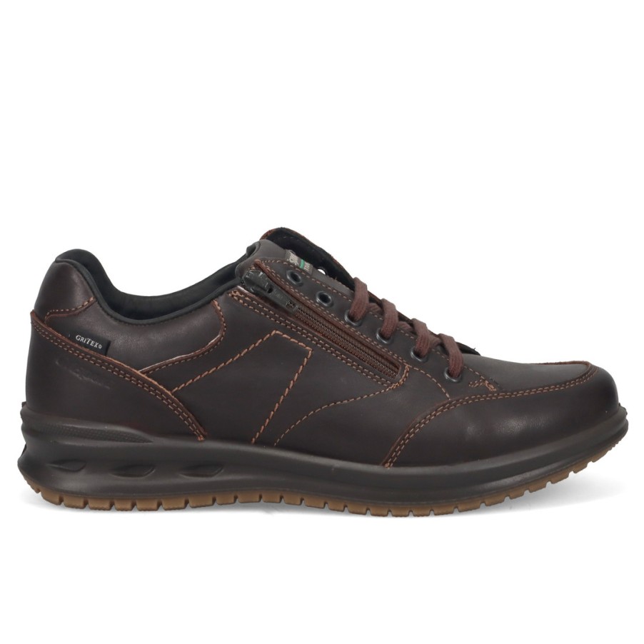 Manner SANGIORGIO Turnschuhe | Grisport 43069 Brauner Herren-Sneaker Mit Schnursenkeln