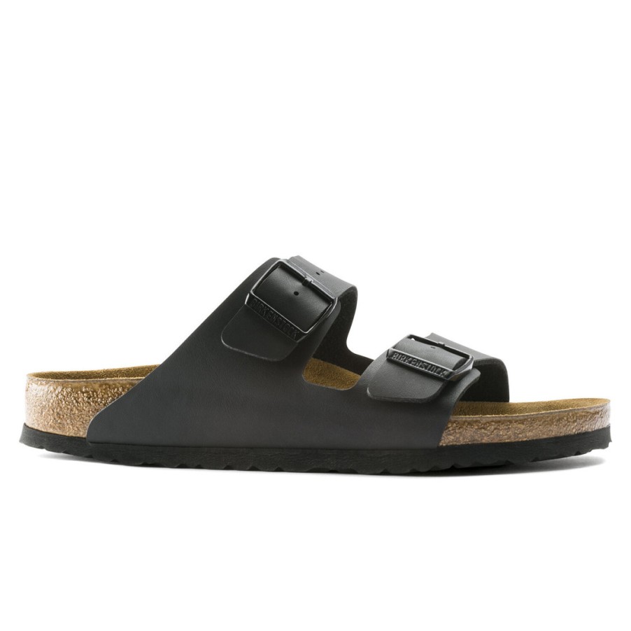 Manner SANGIORGIO Sandalen | Birkenstock Arizona Schwarze Birko Flor Herrensandalen