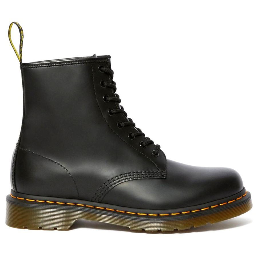 Frauen SANGIORGIO Militarstiefel | Dr. Martens 1460 Glatte Schwarze Stiefel Aus Leder