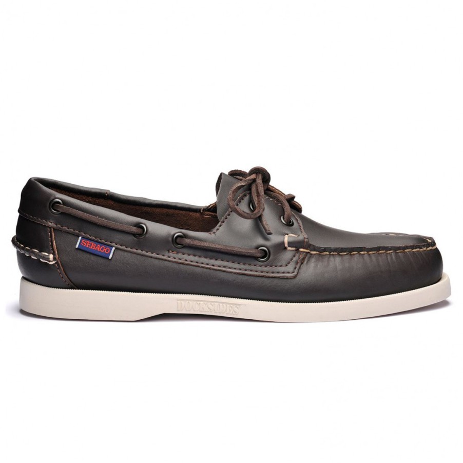 Manner SANGIORGIO Slipper | Sebago Docksides Portland Loafer Aus Dunkelbraunem Leder