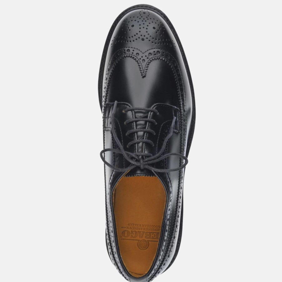 Manner SANGIORGIO Schnuren | Sebago Everett Balck Derby Brogue-Schuh Aus Leder