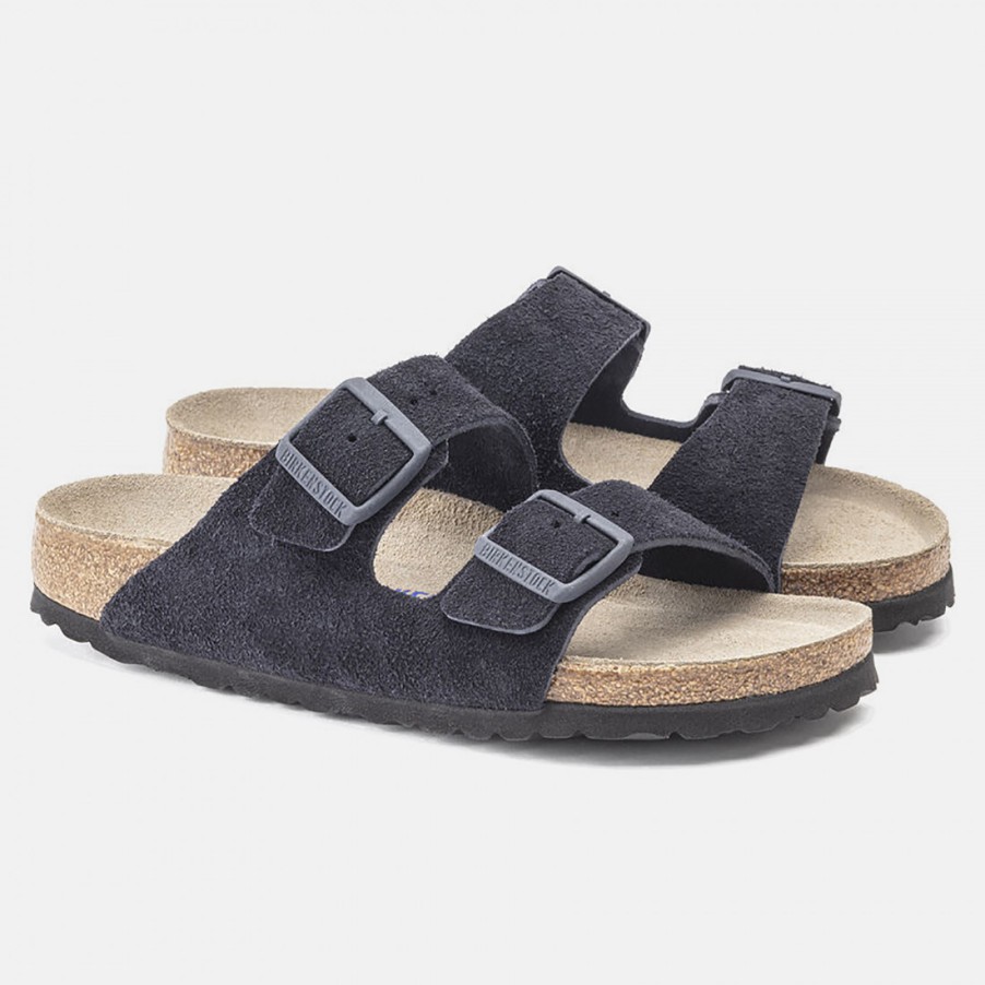 Manner SANGIORGIO Sandalen | Birkenstock Arizona Blu Wildledersandale Mit Weichem Fusbett