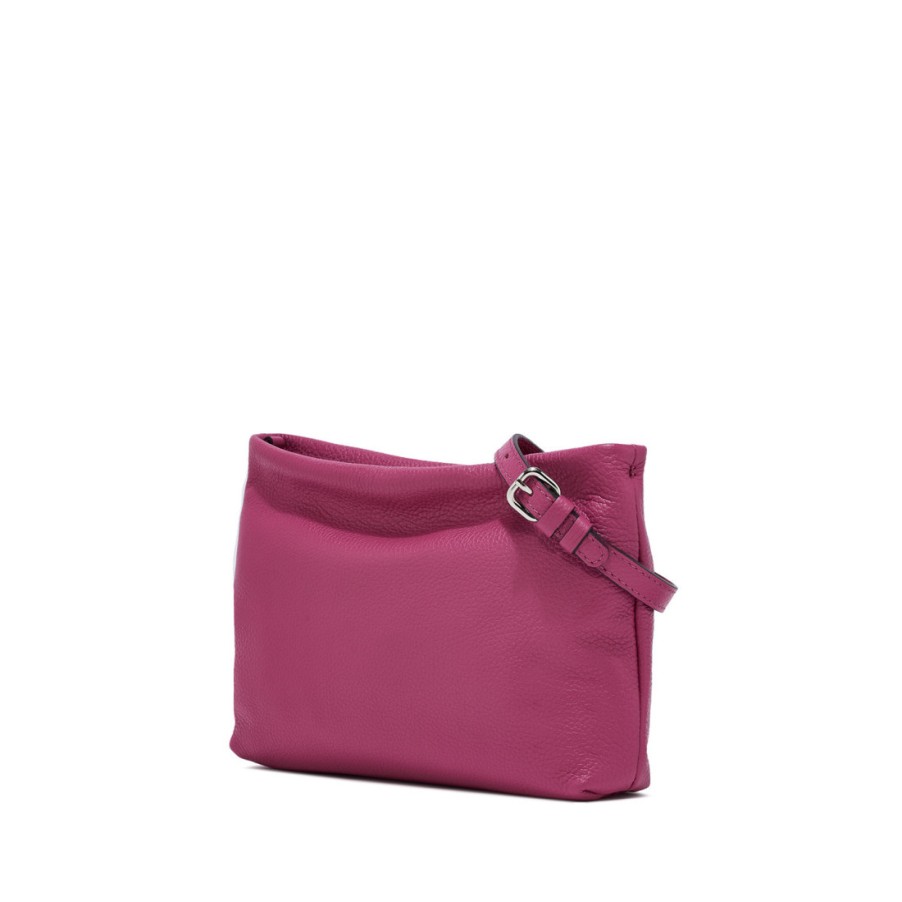 Frauen SANGIORGIO Schultertaschen | Gianni Chiarini Brenda Mittelgrose Clutch Aus Pinkfarbenem Leder