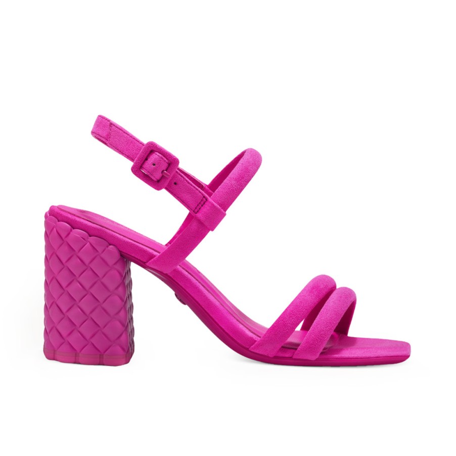 Frauen SANGIORGIO Sandalen | Fuchsia Tamaris Vegane Sandale Mit Hohem Blockabsatz