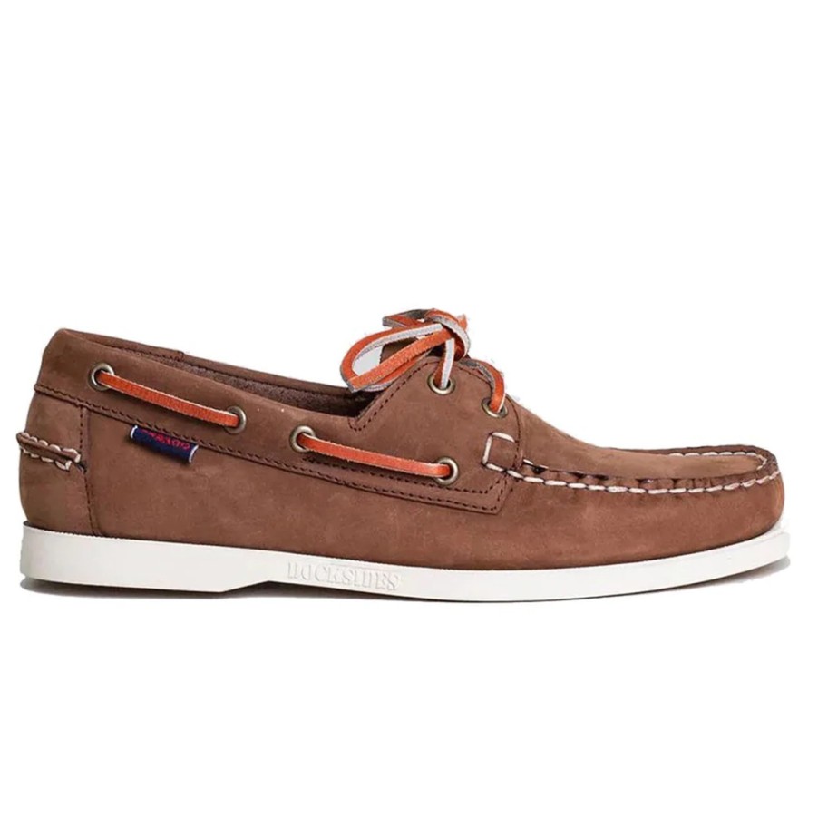 Manner SANGIORGIO Schnuren | Sebago Dockside Portland Nabuk Brown Boat Loafer