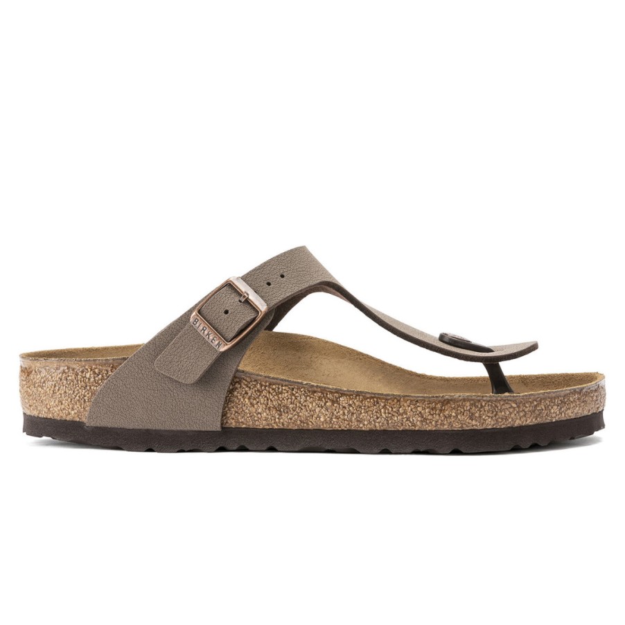 Manner SANGIORGIO Sandalen | Birkenstock Gizeh Mocha Birko-Flor Nubuck Herren Flip Flop