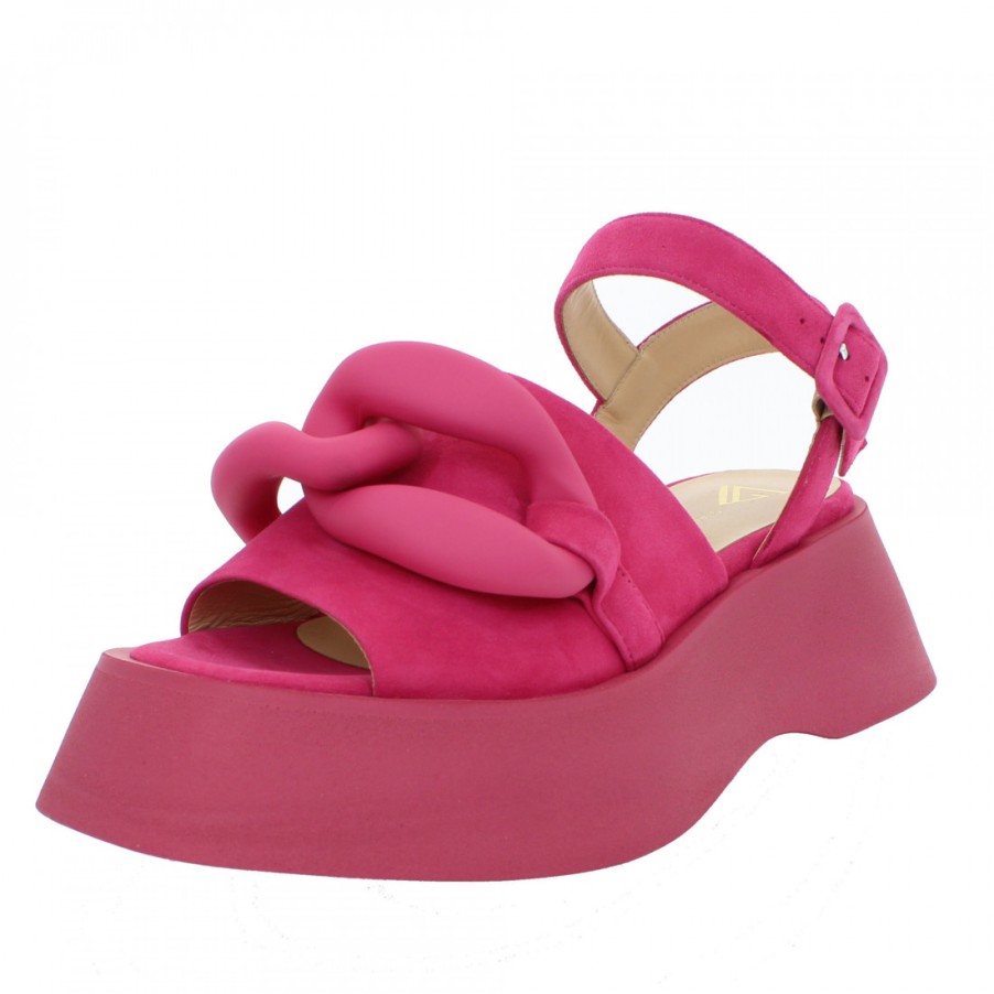 Frauen SANGIORGIO Sandalen | Giampaolo Viozzi Nora W Fuchsia Sandale Mit Maxisohle