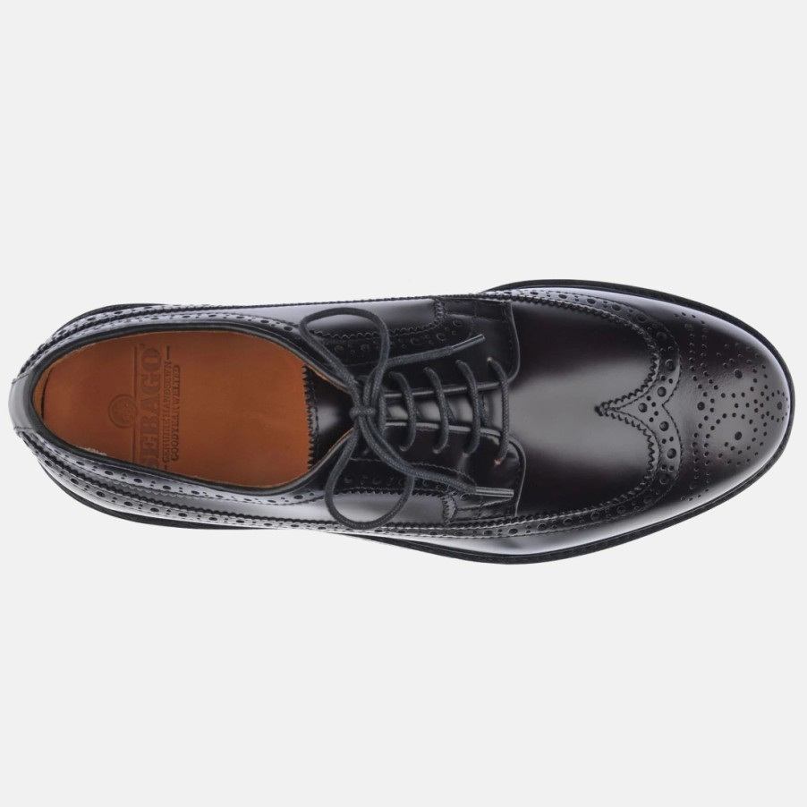 Manner SANGIORGIO Schnuren | Sebago Everett Derby-Brogue-Schuh Aus Braunem Burgunderfarbenem Leder