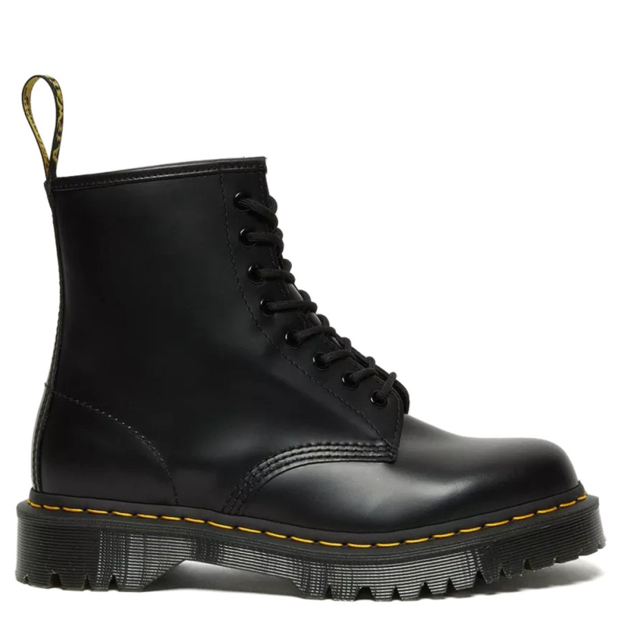 Frauen SANGIORGIO Militarstiefel | Dr. Martens 1460 Bex Plateau-Schnurstiefel Aus Schwarzem Glattleder