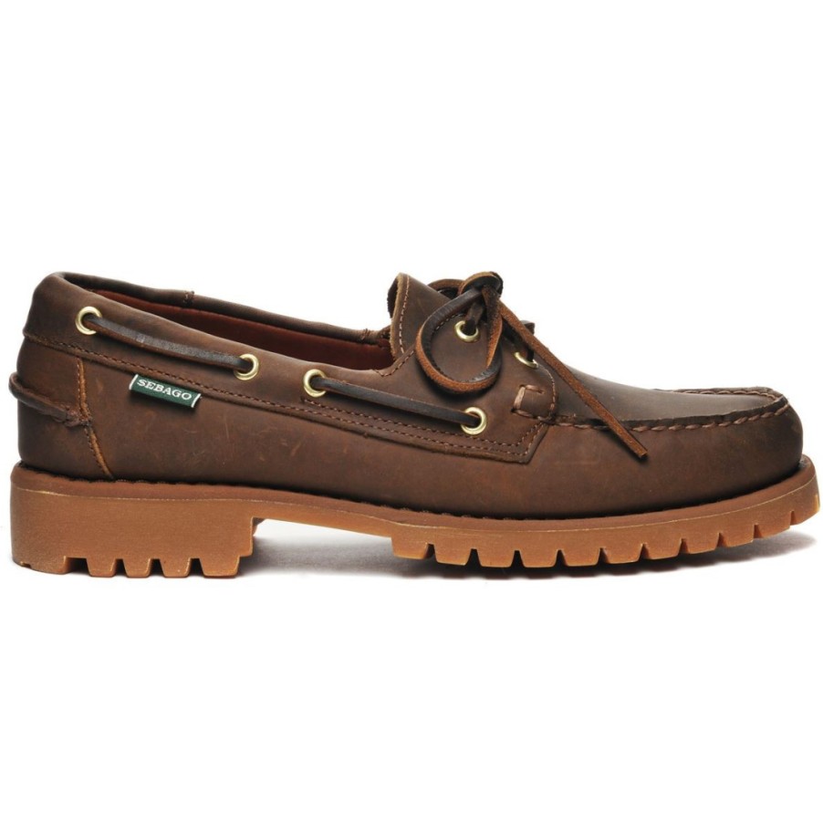 Manner SANGIORGIO Schnuren | Sebago Ranger Budu Dunkelbrauner Herren-Bootsschuh