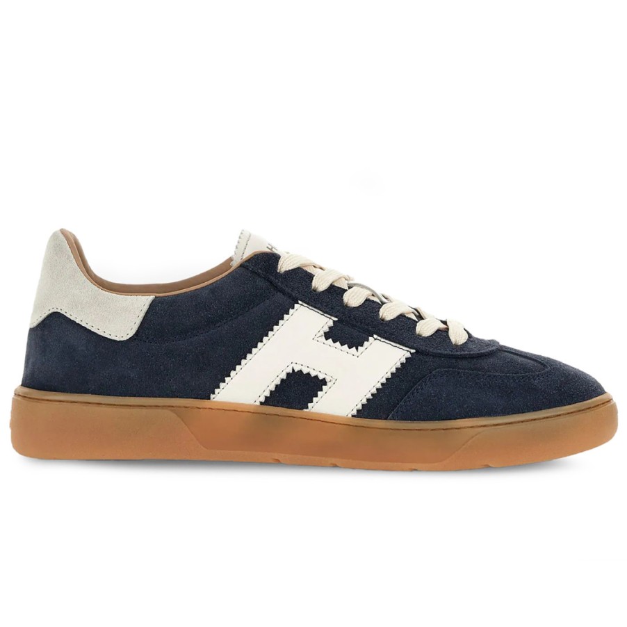 Manner SANGIORGIO Turnschuhe | Hogan Coole Herren-Sneaker Aus Blauem Wildleder