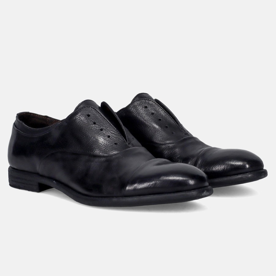 Manner SANGIORGIO Schnuren | Pawelk'S Schnur- Oder Slip-On-Schuh Aus Schwarzem, Weichem Leder