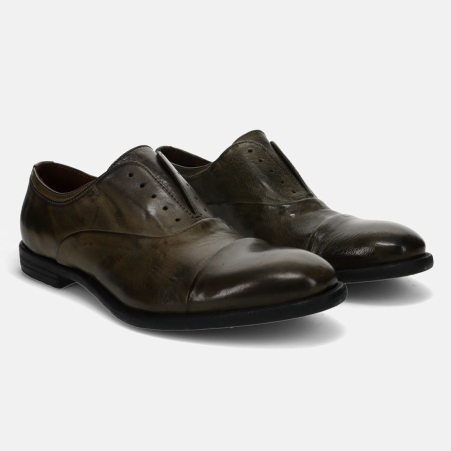 Manner SANGIORGIO Schnuren | Pawelk'S Schnur- Und Slip-On-Schuh Aus Militargrunem Leder