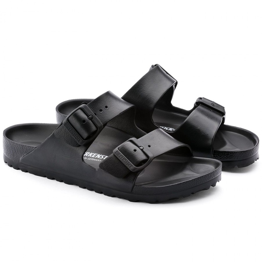 Frauen SANGIORGIO Sandalen | Schwarzer Birkenstock Arizona Eva Slipper Mit Schmaler Passform