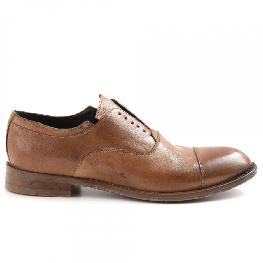 Manner SANGIORGIO Schnuren | Herren Jp David Oxford-Schuhe Aus Hellbraunem Leder