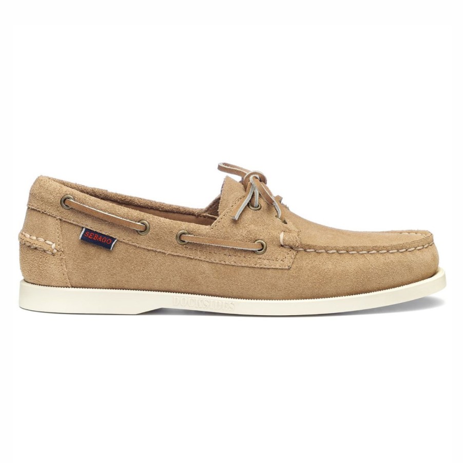 Manner SANGIORGIO Slipper | Sebago Portland Flesh Out Beige Camel Bootsschuhe Aus Wildleder