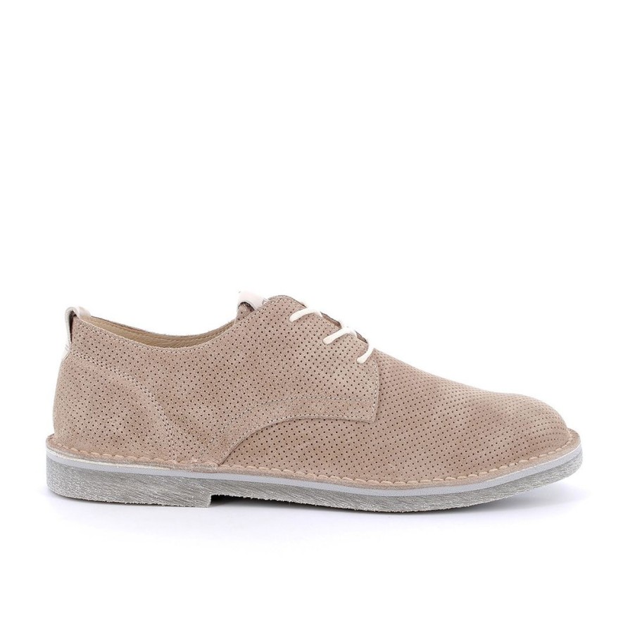 Manner SANGIORGIO Turnschuhe | Scarpa Da Uomo Igi&Co Igor Beige In Camoscio Forato