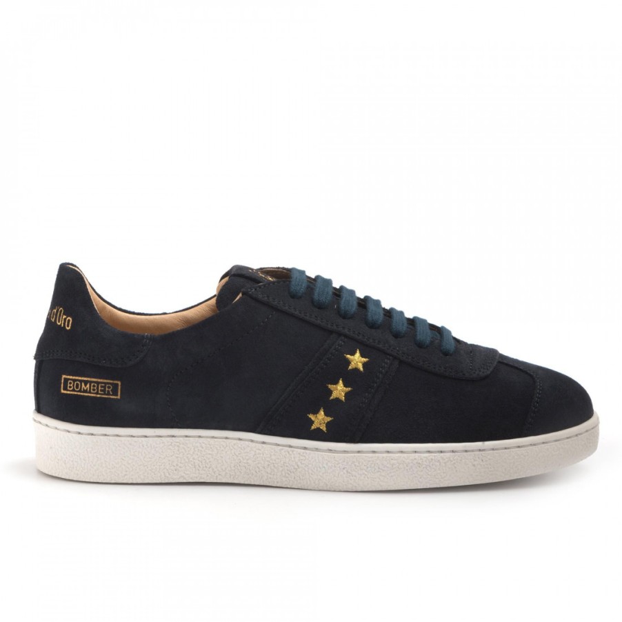 Manner SANGIORGIO Turnschuhe | Blaue Pdo Bomber Limited Edition-Sneaker