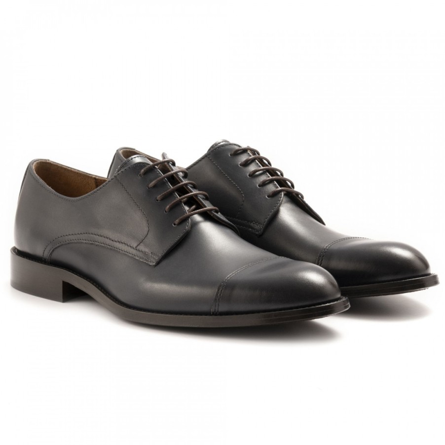 Manner SANGIORGIO Schnuren | Marco Ferretti Derby-Schuhe Fur Herren Aus Blauem Leder