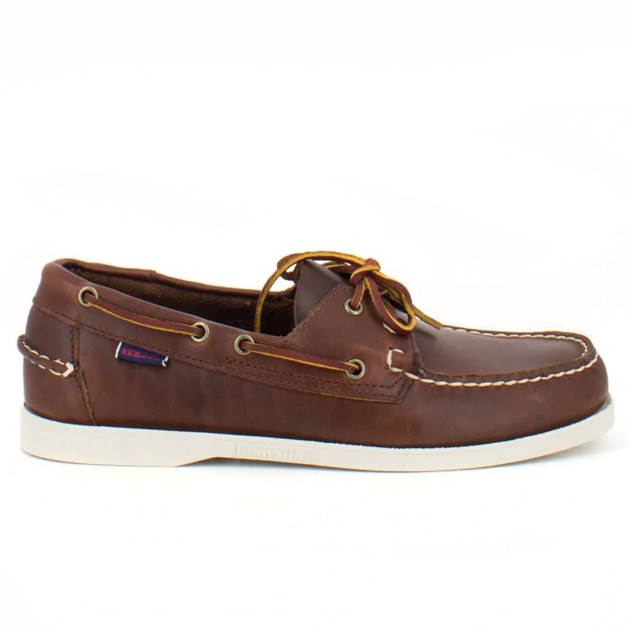 Manner SANGIORGIO Schnuren | Sebago Dockside Portland Gewachste Braune Bootsloafer