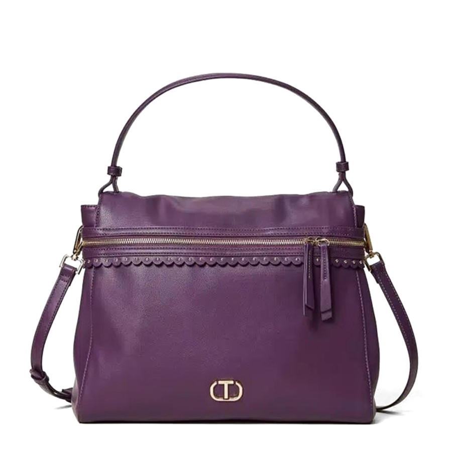 Frauen SANGIORGIO Handtaschen | Twinset Cecile Big Purple Top-Griff-Tasche