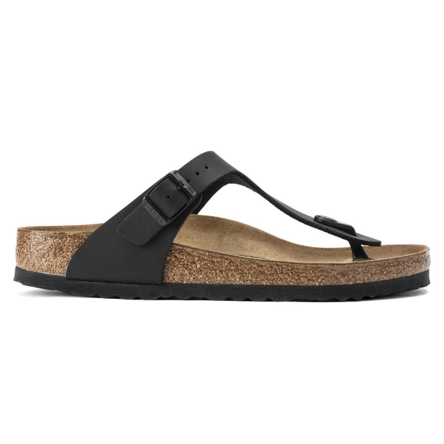 Manner SANGIORGIO Sandalen | Birkenstock Gizeh Black Birko Flor Herren Flip Flop