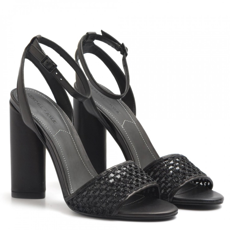 Frauen SANGIORGIO Sandalen | Kendall + Kylie Genna Schwarze Sandalen Mit Hohem Absatz