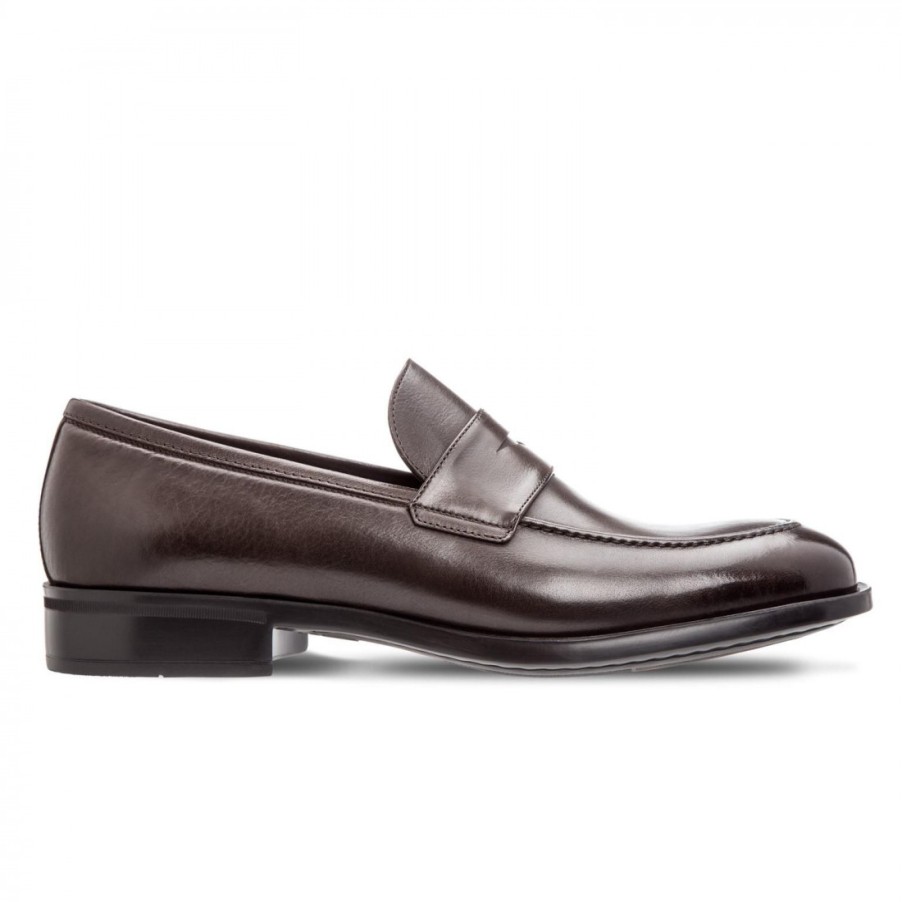 Manner SANGIORGIO Slipper | Braune Moreschi Sligo Loafer-Schuhe Aus Buffelleder