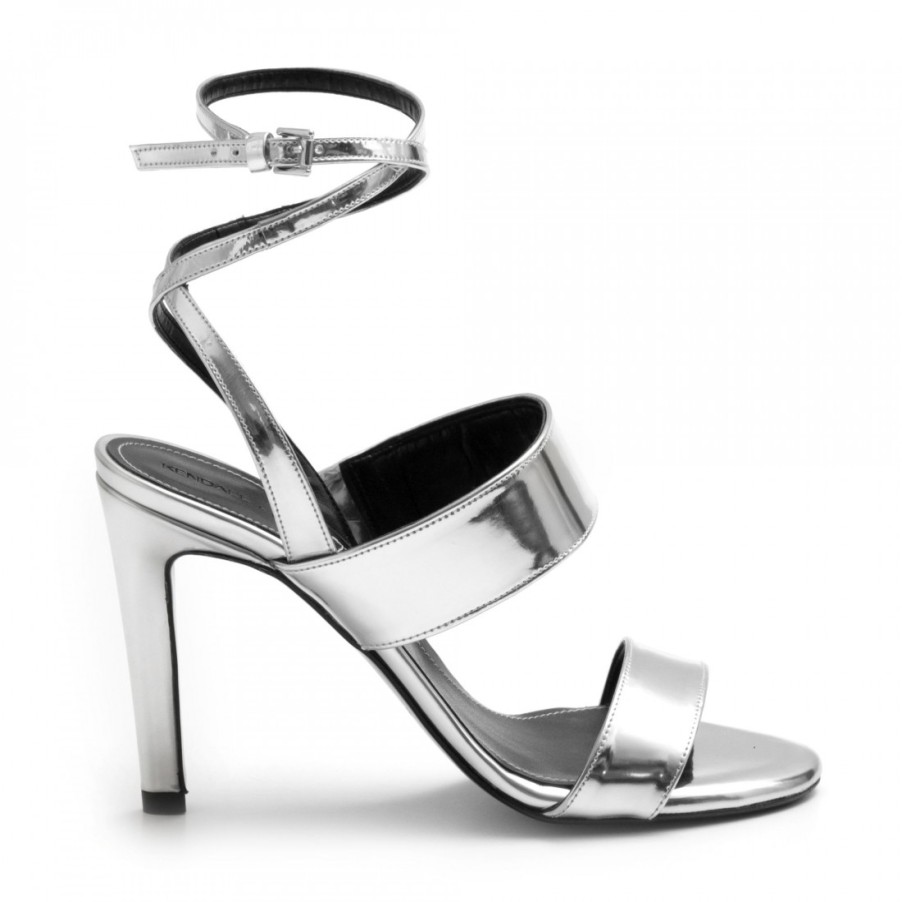 Frauen SANGIORGIO Sandalen | Silver Mirror Kendall+Kylie Mikella Sandaletten Mit Absatz