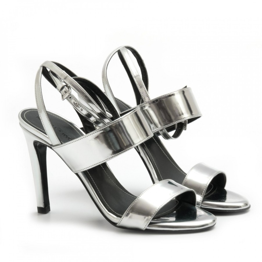 Frauen SANGIORGIO Sandalen | Silver Mirror Kendall+Kylie Mikella Sandaletten Mit Absatz