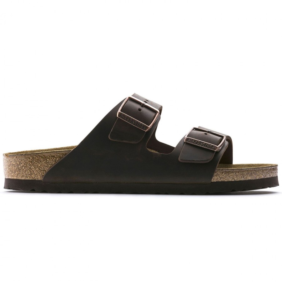 Frauen SANGIORGIO Sandalen | Birkenstock Arizona Habana Olied Leder Damen Sandalen