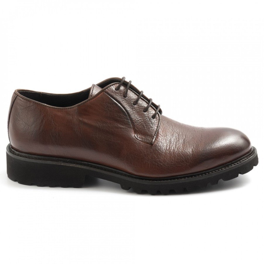 Manner SANGIORGIO Schnuren | Herrenschuhe Sangiorgio Lace Un Aus Braunem, Weichem Leder