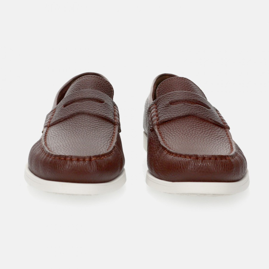 Manner SANGIORGIO Slipper | Fratelli Rossetti Herren-Mokassin Aus Kastanienleder